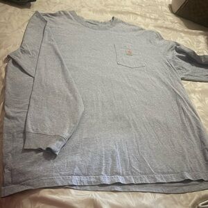 Men 3XL CARHARTT ORIGINAL FIT COLOR GREY LONG SLEEVE semi-used GREAT CONDITION